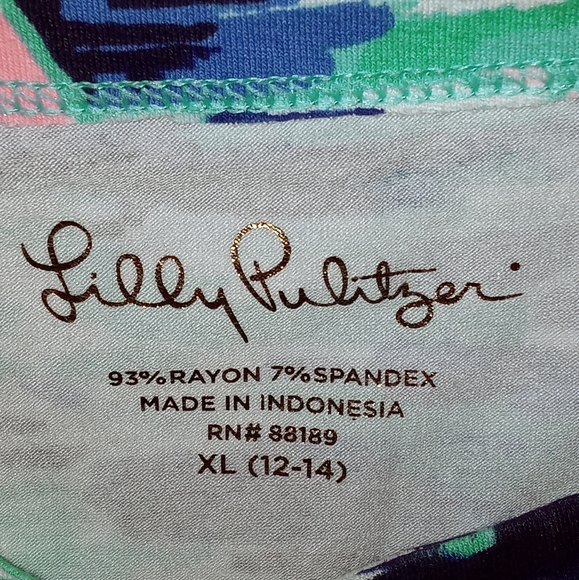 Lilly Pulitzer girls youth dress, XL 12-14, Blue, Pink, White - Picture 6 of 6